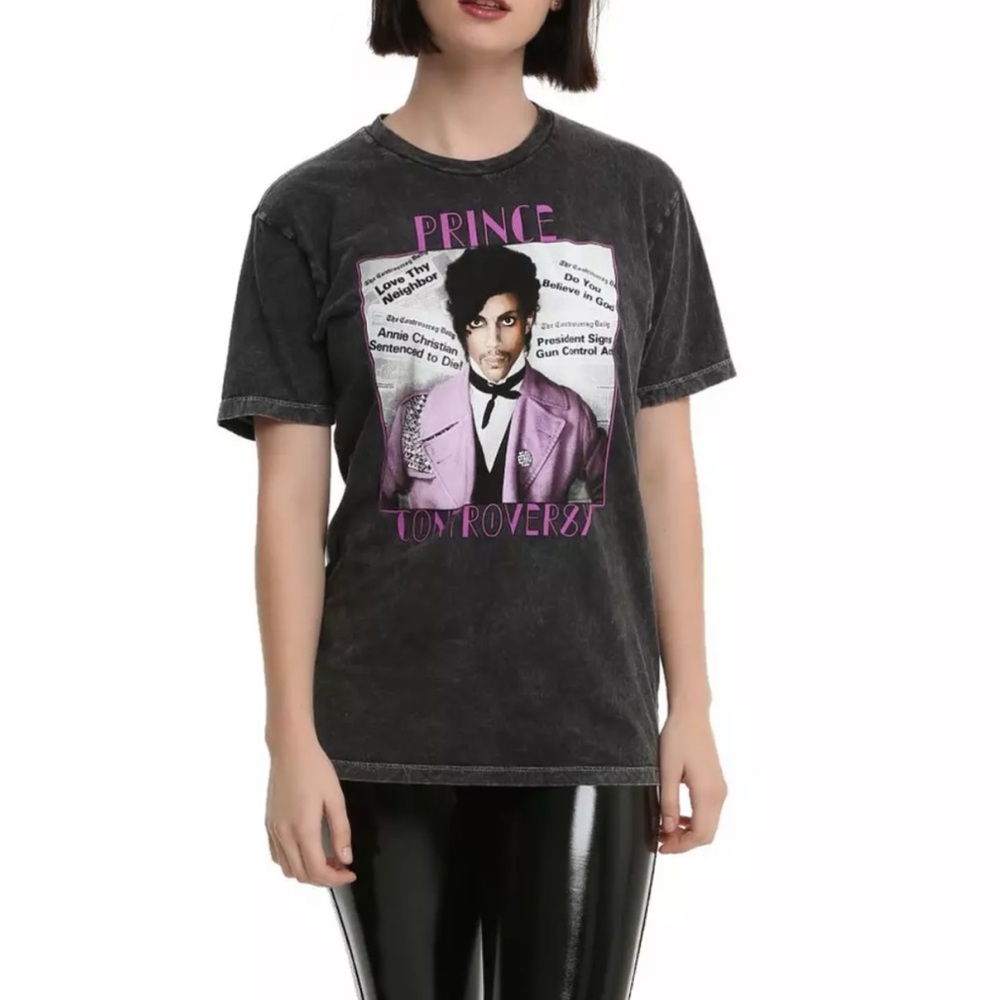 Prince Controversy Tour Band T-Shirt 90's Music Rock Album Artist Women's Sz L